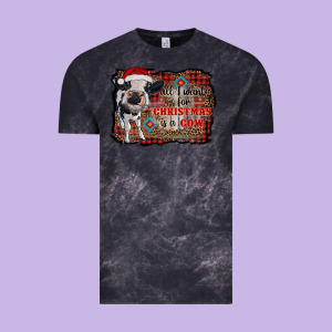 All I Want For Christmas Is A Cow Aztec Vintage Tee Designed By Ranaportraitstore