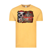 Vintage Mustard all i want for christmas is a cow aztec Vintage Tee - RanaPortraitStore