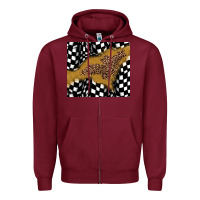 Burgundy racing glitter leopard Zipper Hoodie - JahusDesignShop