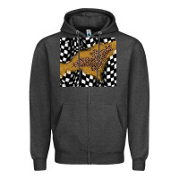 Charcoal Heather racing glitter leopard Zipper Hoodie - JahusDesignShop