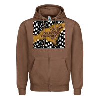 Chestnut racing glitter leopard Zipper Hoodie - JahusDesignShop