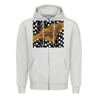 Dove Grey racing glitter leopard Zipper Hoodie - JahusDesignShop