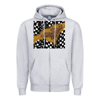 Heather Grey racing glitter leopard Zipper Hoodie - JahusDesignShop