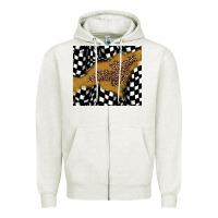 Oatmeal Heather racing glitter leopard Zipper Hoodie - JahusDesignShop