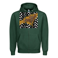 Sports Green racing glitter leopard Zipper Hoodie - JahusDesignShop