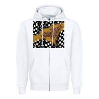 White racing glitter leopard Zipper Hoodie - JahusDesignShop