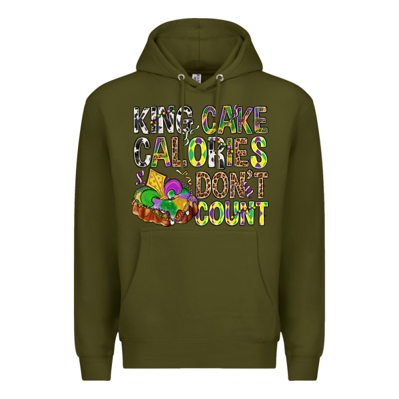 King Cake Calories Don't Count Mardi Gras Premium Hoodie by BundleAndBundleShop | Teevron