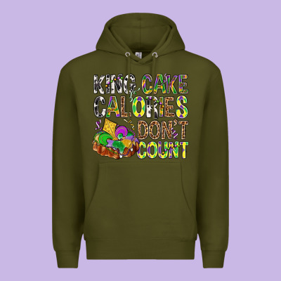 King Cake Calories Don't Count Mardi Gras Premium Hoodie Designed By Bundleandbundleshop