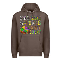 Coffee King Cake Calories Don't Count Mardi Gras Premium Hoodie - BundleAndBundleShop