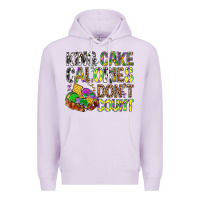 Lilac King Cake Calories Don't Count Mardi Gras Premium Hoodie - BundleAndBundleShop
