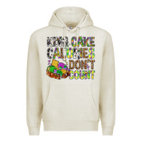 Oatmeal Heather King Cake Calories Don't Count Mardi Gras Premium Hoodie - BundleAndBundleShop