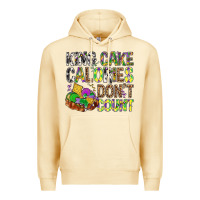 Pina Colada King Cake Calories Don't Count Mardi Gras Premium Hoodie - BundleAndBundleShop