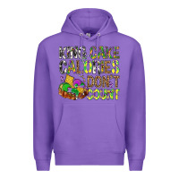Purple King Cake Calories Don't Count Mardi Gras Premium Hoodie - BundleAndBundleShop