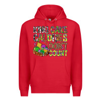 Red King Cake Calories Don't Count Mardi Gras Premium Hoodie - BundleAndBundleShop