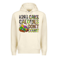 Sandshell King Cake Calories Don't Count Mardi Gras Premium Hoodie - BundleAndBundleShop
