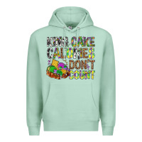 Seafoam King Cake Calories Don't Count Mardi Gras Premium Hoodie - BundleAndBundleShop