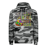 Slate Camo King Cake Calories Don't Count Mardi Gras Premium Hoodie - BundleAndBundleShop