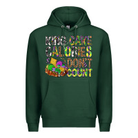 Sports Green King Cake Calories Don't Count Mardi Gras Premium Hoodie - BundleAndBundleShop