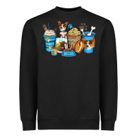 Black corgi coffee cups Heavyweight Sweatshirt - Zillion Design Studio