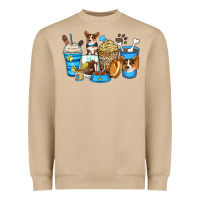 Mushroom corgi coffee cups Heavyweight Sweatshirt - Zillion Design Studio