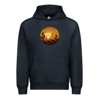 Navy Desert Cactus Sunset Volleyball Urban Hoodie - Bettercallsaul