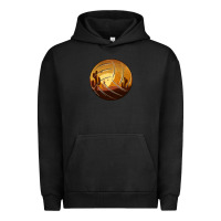 Pigment Black Desert Cactus Sunset Volleyball Urban Hoodie - Bettercallsaul