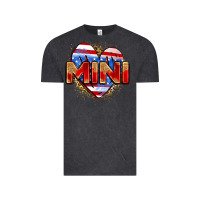 Vintage Black American mini heart Vintage Tee - Zillion Design Studio