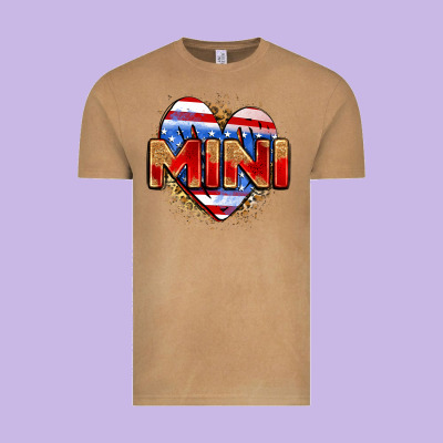 American Mini Heart Vintage Tee Designed By Zillion Design Studio