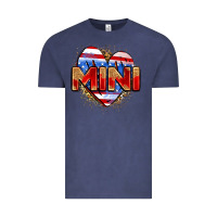 Vintage Denim American mini heart Vintage Tee - Zillion Design Studio