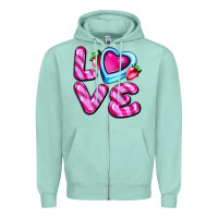 Seafoam love with strawberry candy Zipper Hoodie - AdoDesignShop