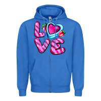 True Royal love with strawberry candy Zipper Hoodie - AdoDesignShop