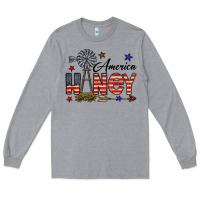 Heather Grey america honey Long Sleeve Tee - CowhideDigitalArt