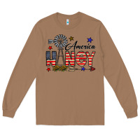 Toasted Coconut america honey Long Sleeve Tee - CowhideDigitalArt