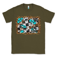 Army Green race leopard and gemstone background Classic Tee - HRA Design Shop