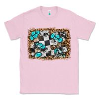 Bubblegum Pink race leopard and gemstone background Classic Tee - HRA Design Shop