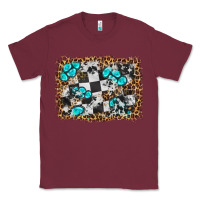 Burgundy race leopard and gemstone background Classic Tee - HRA Design Shop