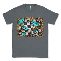 Charcoal Heather race leopard and gemstone background Classic Tee - HRA Design Shop