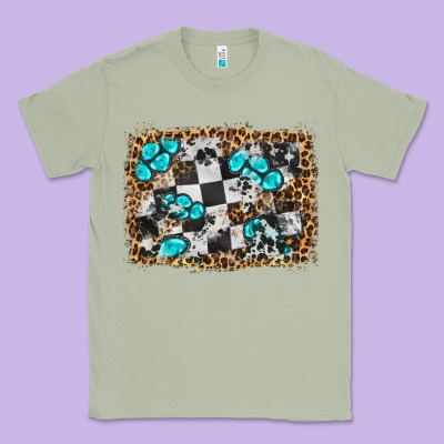 Race Leopard And Gemstone Background Classic Tee Designed By Hra Design Shop