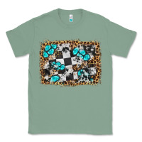 Sage race leopard and gemstone background Classic Tee - HRA Design Shop