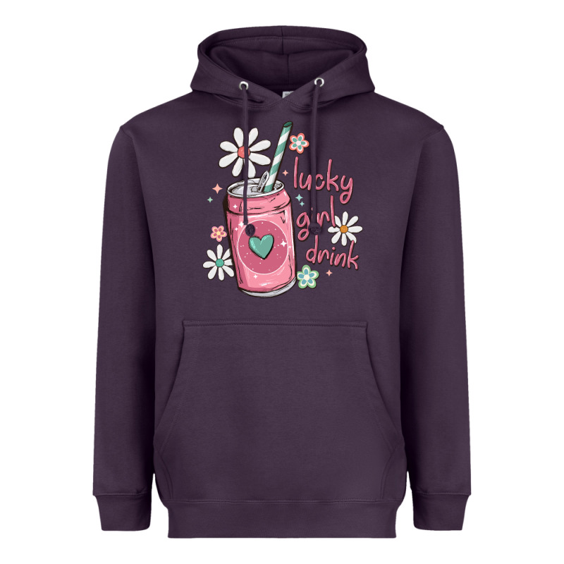 Lucky Girl Drink Heavyweight Hoodie by MaliasSmallBusiness | Teevron