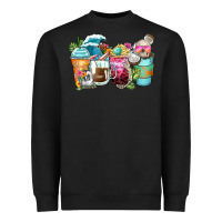 Black skeleton summer coffee cups Heavyweight Sweatshirt - Zillion Design Studio