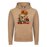 Vintage Coffee Skull With Crown Vintage Hoodie - RanaPortraitStore