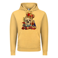 Vintage Mustard Skull With Crown Vintage Hoodie - RanaPortraitStore