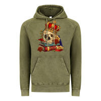 Vintage Olive Skull With Crown Vintage Hoodie - RanaPortraitStore