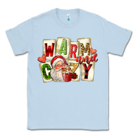Dusty Blue warm and cozy santa Classic Tee - FaDigitalArtStudio