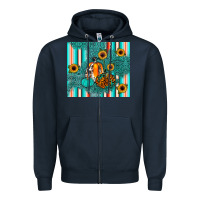 Navy pumpkin Zipper Hoodie - JahusDesignShop