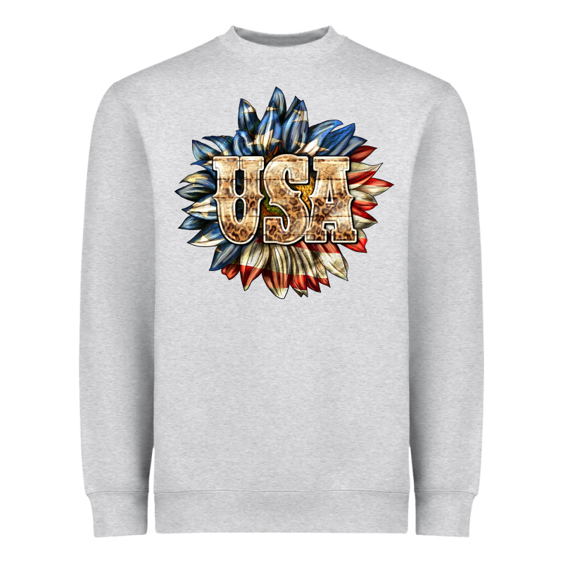 Usa Sunflower Billie Wilder Heavyweight Sweatshirt by texasbilliewilder | Teevron