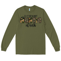 Army Green auntie Long Sleeve Tee - CowhideDigitalArt
