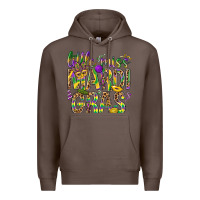 Coffee Little miss Mardi Gras Premium Hoodie - BundleAndBundleShop