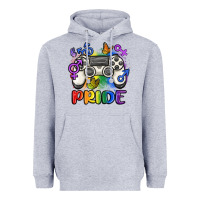 Heather Grey gaymer pride Heavyweight Hoodie - MaliasSmallBusiness